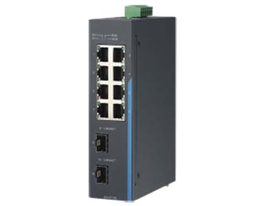 Advantech - 8FE + 2FE/GE SFP Managed Ethernet Switch w/ WT by Advantech