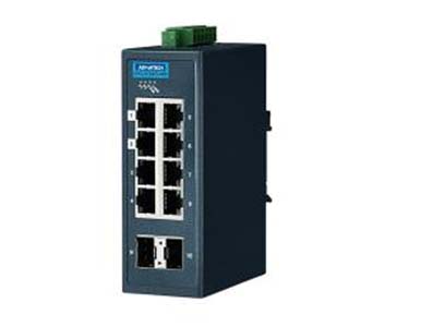 Advantech - 8GE+2G Ind. Switch with Modbus TCP/IP, W/T. by Advantech