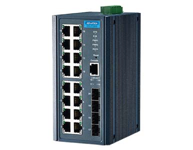 Advantech - 16G+4SFP Port Managed Ethernet Switch Wide Temp by Advantech