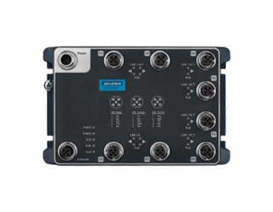 Advantech - EN50155 M12 8FE PoE Managed SW, 24~110VDC by Advantech