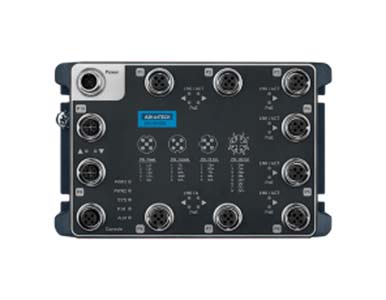 Advantech - EN50155 M12 8FE PoE + 2GE Managed SW, 24~110VDC by Advantech