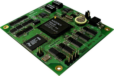 EM-1240-T-LX - RISC-based Ready-to-Run Embedded Core Module with 4 Serial Ports, Dual LAN, SD, uClinux OS. Wide Temperature by MOXA