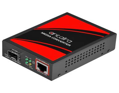 FCU-2805P-SFP 10/100/1000TX To SFP (Mini-GBIC) Media Converter w/ IEEE 802.3at PoE+ Injector Port by ANTAIRA