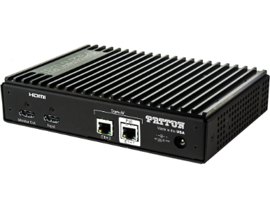 Patton FPX6000T/A/PD48 – FiberPlex DanteAV over IP Gateway (Transmitter); 1 HDMI Input; 1 HDMI Monitor Output; 2 x USB 2.0; 1 by PATTON