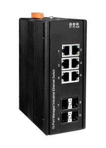 FSM-510G-4F - 6 port 10/100/1000 Base-T, 4 (100/1G) SFP L2 Plus Managed Switch by ICP DAS
