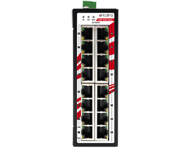 Antaira GNP-1600-T - 16-Port Industrial PoE+ Unmanaged Ethernet Switch, w/16*10/100Tx (30W/Port); EOT: -40~75C by ANTAIRA