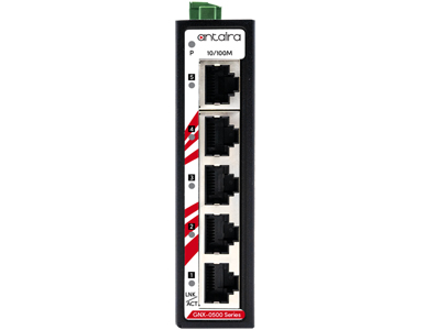 Antaira GNX-0500-T - 5-Port 10/100Tx Industrial Unmanaged Ethernet Switch; EOT: -40~75C by ANTAIRA