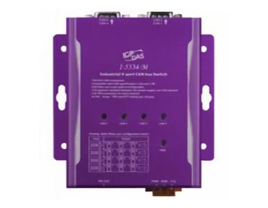 I-5534-M - Industrial 4-port CAN bus Switch with Metal casing. Baud rates are selectable with rotary switches. by ICP DAS