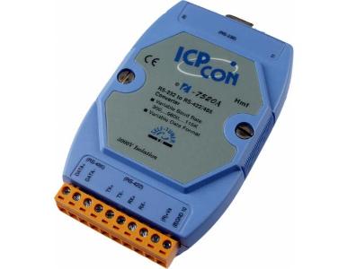 I-7520A - RS-232 to RS-422/RS-485 Converter.  Supports operating temperatures between -25 to 75C. by ICP DAS