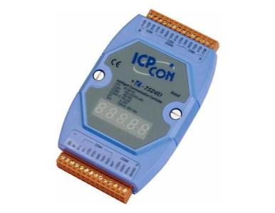 I-7524D - Embedded Communication 
Controller with 4 Ports and Display. Supports operating temperatures between -25 to 75C. by ICP DAS