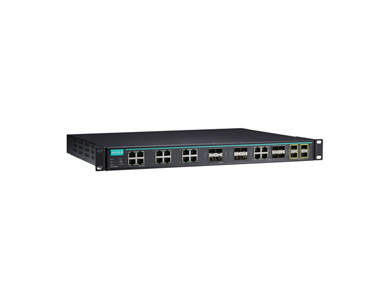 ICS-G7828A-20GSFP-4XG-HV-HV-T - Layer 3 full Gigabit managed Ethernet switch with 20 100/1000BaseSFP slots, 4 10/100/1000BaseT(X by MOXA