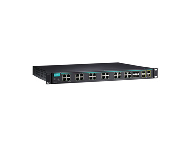 ICS-G7828A-8GSFP-4XG-HV-HV-T - Layer 3 Full Gigabit managed Ethernet switch with 12 10/100/1000BaseT(X) ports, 8 100/1000BaseSFP by MOXA