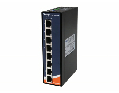 IGPS-1080-24V-I - 8GE PoE Unmanaged Ethernet Switch, IEEE 802.3af/at, 24VDC, Power Isolation by ORing Industrial Networking