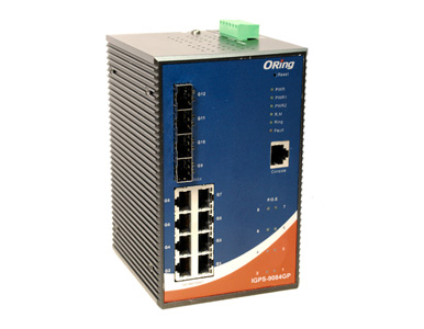 IGPS-9084GP - Rugged 8 x 10/100/1000TX (RJ-45) PoE +, + 4x 1000 (SFP) with 1588 compliant by ORing Industrial Networking