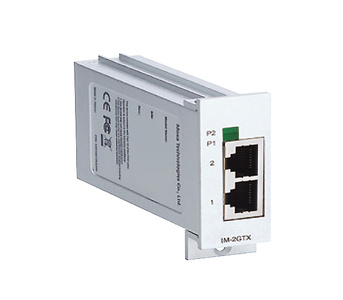 IM-2GTX - Interface Module with 2 10/100/1000BaseT(X), RJ45 connector by MOXA