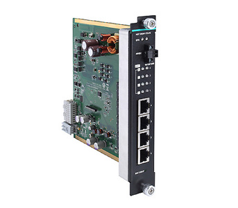 IM-G7000A-4PoE - Gigabit PoE+ Ethernet interface module with 4 10/100/1000BaseT(X) PoE+ ports, RJ45 connectors, 0 to 60  Degree by MOXA
