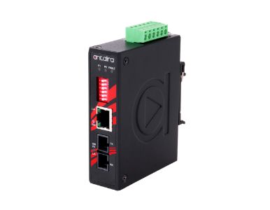 IMC-C100-M - Compact 10/100TX To 100FX Industrial Media Converter, Multi-Mode 2KM, SC Connector by ANTAIRA
