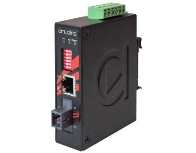 Antaira IMC-C100-WA-M-T - Compact 10/100TX To 100FX Industrial Media Converter, Single Strand Multi-Mode 2KM, SC Connector; Tx: by ANTAIRA