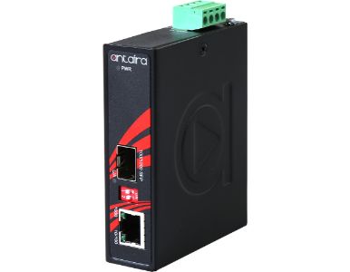 IMC-C1000-SFP - Compact Industrial Gigabit Ethernet Media Converter, with 10/100/1000TX To 100/1000 SFP Socket by ANTAIRA