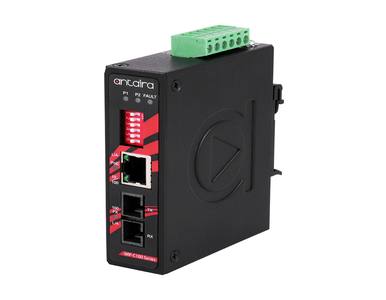 IMP-C100-S3-T - Compact 10/100TX To 100FX Industrial PoE+ Media Converter, Single Mode 30KM, SC Connector; EOT -40 Degree C ~ 80 by ANTAIRA