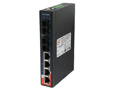 IPS-1042-FA-MM-SC  - Slim Type 4x 10/100TX (RJ-45) PoE+ (30Watts) with 2-port 100FX multimode fiber SC by ORing Industrial Networking