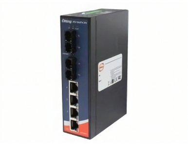 IPS-1042FX-SS-SC-24V - 4FE PoE + 2 SC Single-mode Unmanaged Ethernet Switch, IEEE 802.3af/at, 24VDC by ORing Industrial Networking