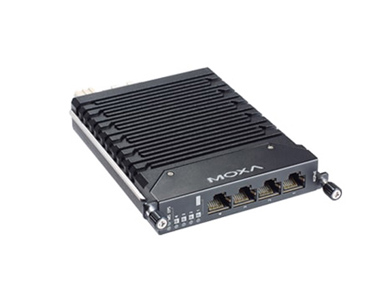 LM-7000H-4GPoE - Giga Ethernet module for PT-G7728/G7828 series with 4 10/100/1000 BaseT(X) PoE/PoE+ ports by MOXA