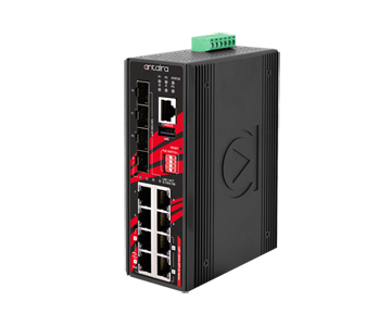 Antaira LMP-1204G-SFP-bt-T-CC - 12-Port Industrial Gigabit IEEE 802.3bt PoE++ Light Layer 3 Managed Ethernet Switch, with 4*10/1 by ANTAIRA