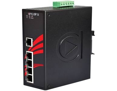 LNP-0500-24-T - 5-Port Industrial PoE+ Unmanaged Ethernet Switch, w/4*10/100Tx (30W/Port) + 1*10/100Tx, 12~36VDC, EOT: -40~75C by ANTAIRA