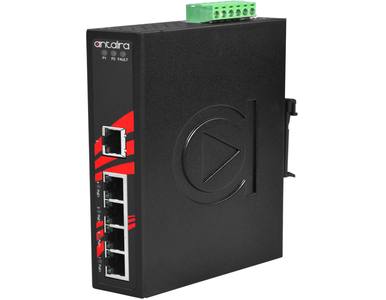 LNP-0500-T - 5-Port Industrial PoE+ Unmanaged Ethernet Switch, w/4*10/100Tx (30W/Port) + 1*10/100Tx; EOT: -40~75C by ANTAIRA