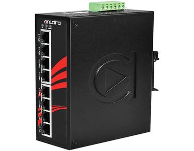 LNP-0800-24-T - 8-Port Industrial PoE+ Unmanaged Ethernet Switch, w/8*10/100Tx (30W/Port), 12VDC-36VDC; EOT: -40~75C by ANTAIRA
