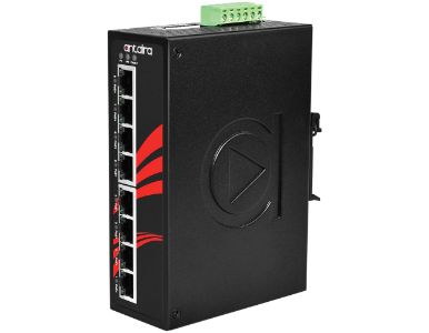 LNP-0800G-24 - 8-Port Industrial Gigabit PoE+ Unmanaged Ethernet Switch, w/8*10/100/1000Tx (30W/Port), 9~55VDC Power Input by ANTAIRA