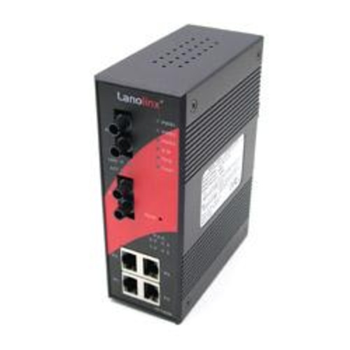 LNP-602N-ST-MM-T - Industrial 6-Port Managed PoE Ethernet Switch with 4x 10/100TX P.S.E. and 2x 100FX, MM 2KM by ANTAIRA