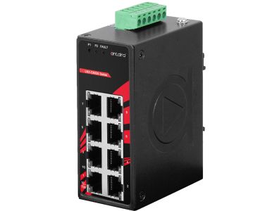 LNX-C800G - 8-Port Industrial Compact Gigabit Unmanaged Ethernet Switch, w/8*10/100/1000Tx by ANTAIRA