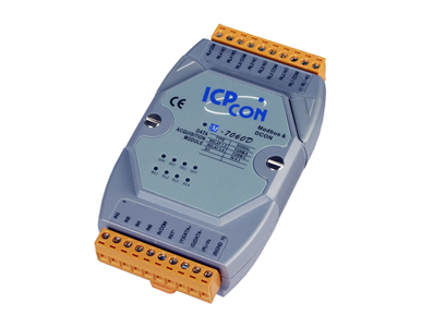 M-7060D - 4 Channel Relay Output & 4 Channel Isolated Digital Input Counter Data Acquisition Module. Communicable over Modbus RT by ICP DAS