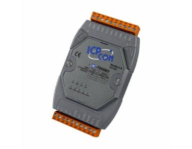 M-7065BD - 4-ch Isolated DI (Wet, 4~30 VDC) and 5-ch DC-SSR Output Module with LED Display by ICP DAS