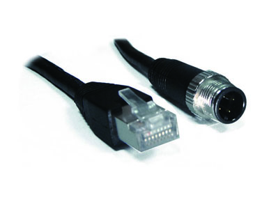 M12C-4MRJ-300 - 4-pin M12 Male to 4-pin RJ45 plug Ethernet Cable, 3M - A Coding by ORing Industrial Networking