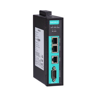 MGate 5109-T - 1-port Modbus-to-DNP3 gateway, -40 to 75 dgree C operating temperature by MOXA