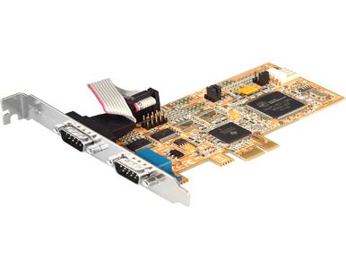 MSC-202A-V2 - 2-Port RS-232 PCI Express Card, Support Power Over Pin-9 by ANTAIRA