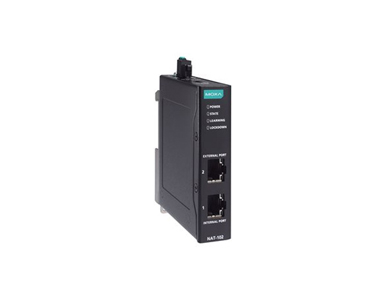 NAT-102-T - 2-port industrial Network Address Translation (NAT) devices, -40 to 75 Degree C operating temperature by MOXA