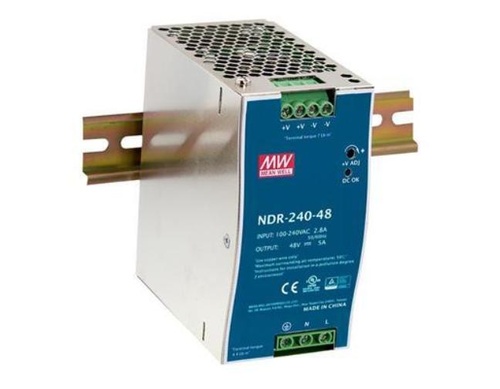 NDR-240-24 - 240 Watt Series / 24 VDC / 10.0 Amps Industrial Single Output DIN Rail Power Supply by ANTAIRA