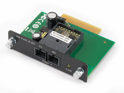 NM-FX01-S-SC-T - One 100BaseFx single mode Ethernet with SC connector module, -40 to 75  Degree C by MOXA