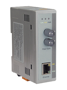 NS-200FT - 1 Port Fiber Optic, 1 Port 10/100M RJ 45 Connector, Multi Mode, ST connector, Plastic Case by ICP DAS