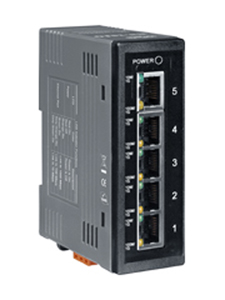 NS-205G - 10/100/1000 Mbps Industrial Ethernet Switch Hub (5 Ports), Plastic Case by ICP DAS