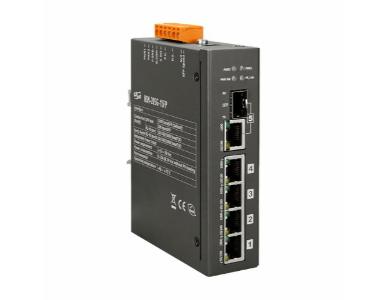 NSM-205G-1SFP - 4 port and 1 gigabit fiber optic combo port unmanaged Ethernet switch. Replacement unit for NS-205AG by ICP DAS