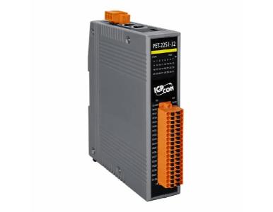 PET-2251-32 - 32 Channel Wet / Dry Contact Digital Input, it has Web Server for Configuration Support Modbus TCP/UDP, MQTT by ICP DAS