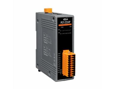 PET-2254P -  features a web server for configuration, supports Modbus TCP/UDP, MQTT, and SNMP V2c protocols by ICP DAS