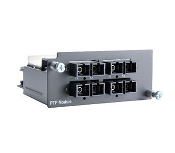 Moxa PM-7200-4MSC-PTP - Fast Ethernet module with 4 10/100BaseFX multi-mode ports with SC connectors and IEEE 1588 v2 function by MOXA
