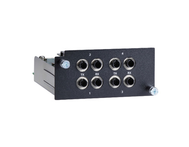 Moxa PM-7500-4MST - Fast Ethernet module with 4 100BaseFX multi-mode ports with ST connectors by MOXA
