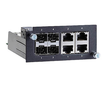 PM-7500-4GTXSFP - Gigabit Ethernet module with 4 10/100/1000BaseT(X) or 100/1000BaseSFP slot combo ports by MOXA